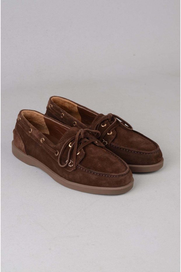 Seç 7513 Genuine Leather Casual Women's Shoes Brown Suede