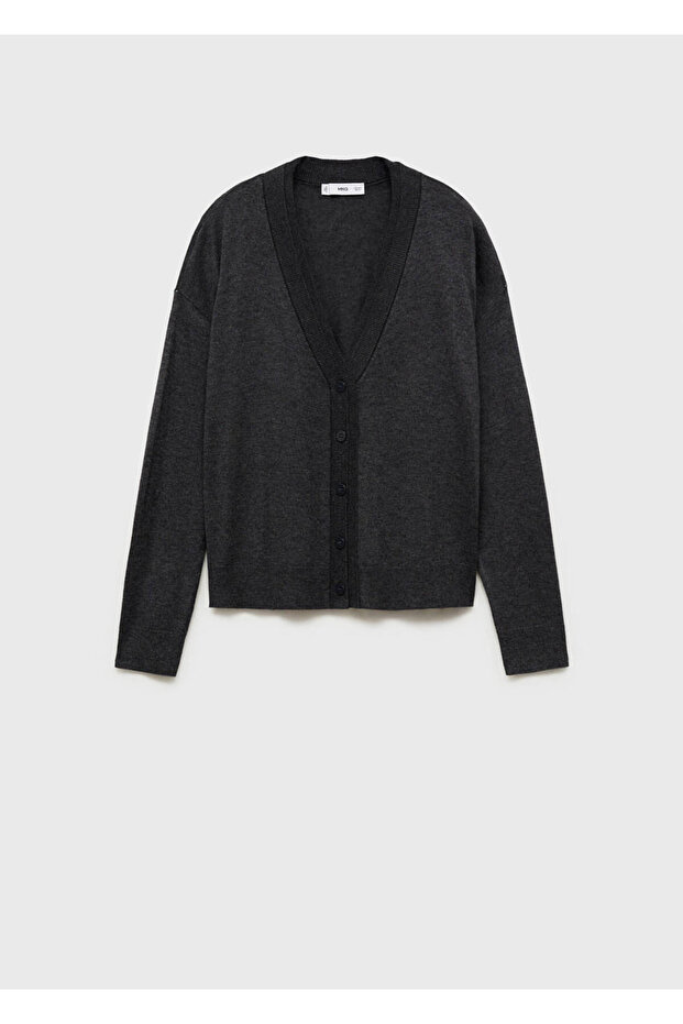 Strickjacke mit V-Ausschnitt - 3