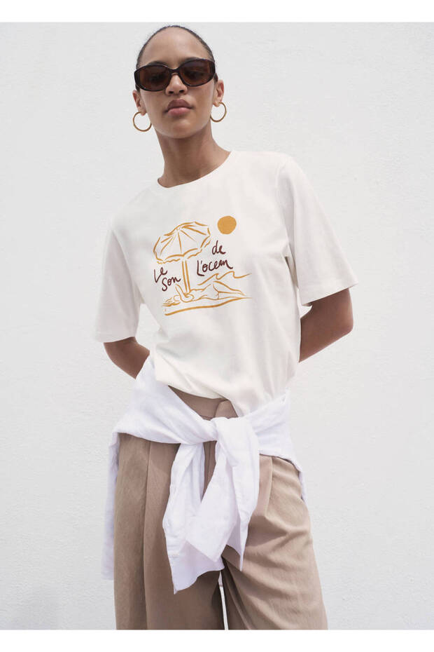 Short-sleeved T-shirt with print