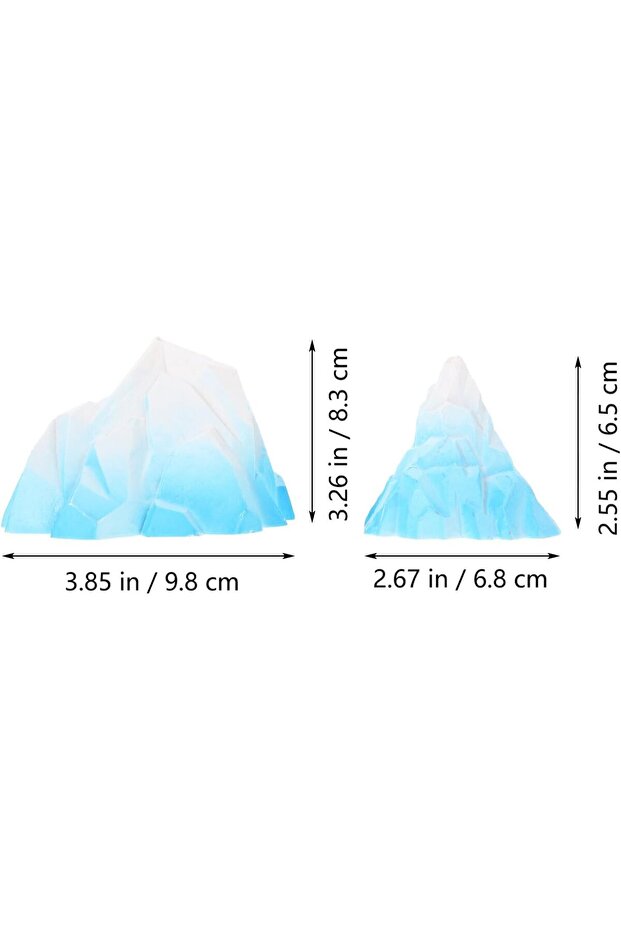 2-Piece Aquarium Ice Mountain Decoration, Realistic Floeberg Simulation for Fish Tank