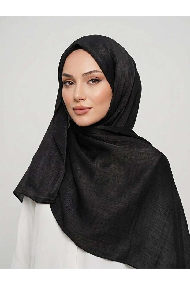 شال جانجان طويل - 1262-01 - أسود