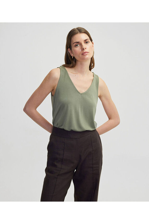 Contrast Spiral String T-Shirt