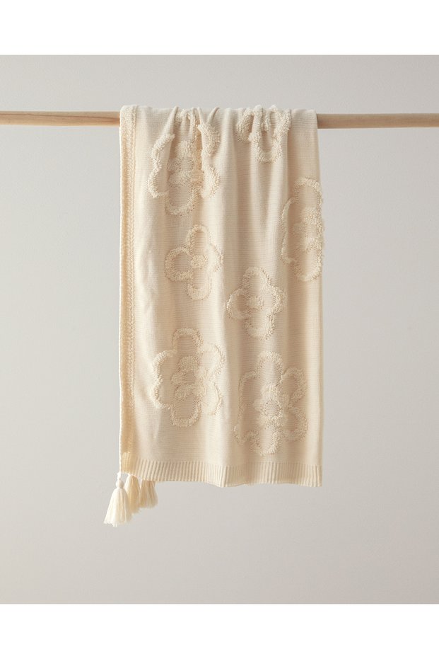 Luxwrap Knitwear Sofa Shawl Light Stone