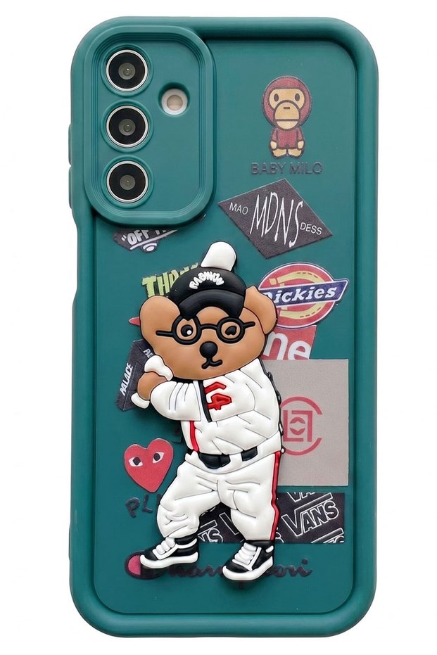 Samsung Galaxy A25 Case Anti-Shock Silicone Cover with Teddy Bear