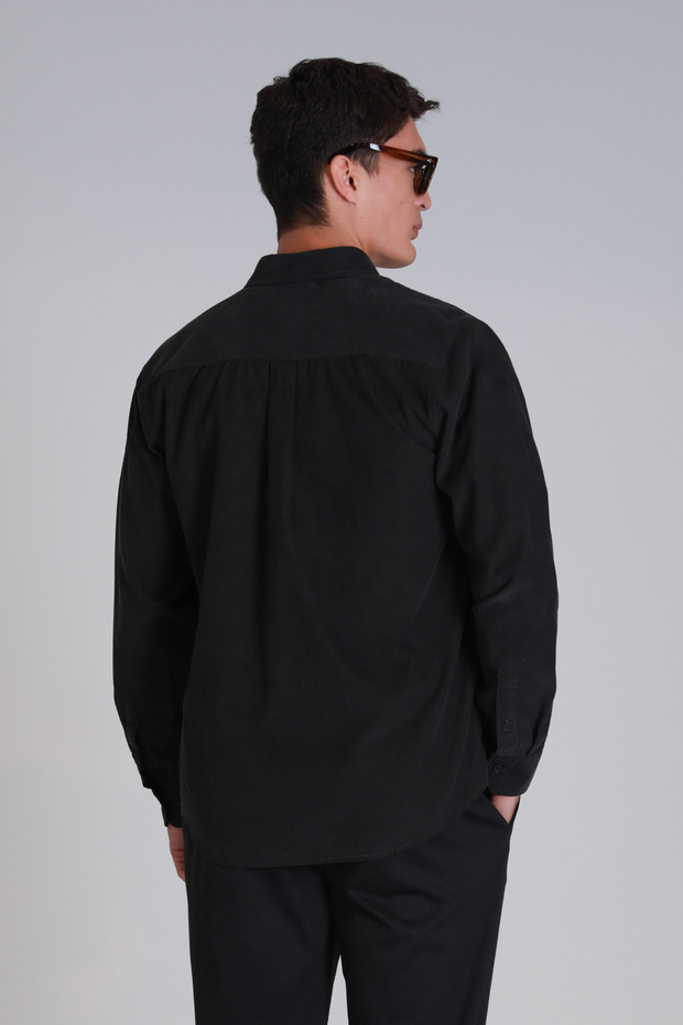 Water Erkek Basic Gömlek Slim Fit Antrasit - 6
