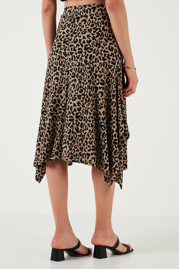 Patterned Flounce Midi Skirt 5869010 - 7