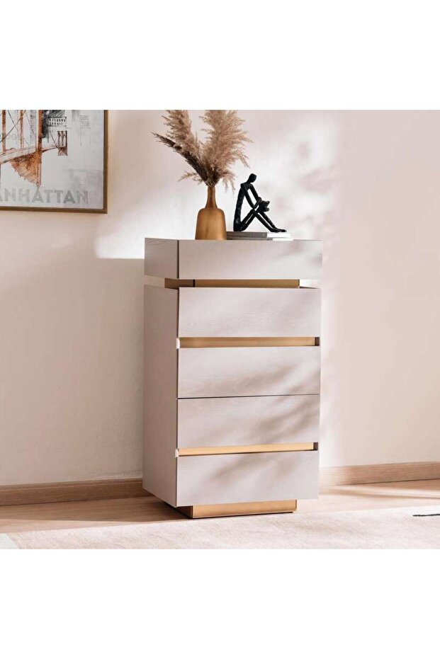 Roma Chest Of 5 Drawer - Cream