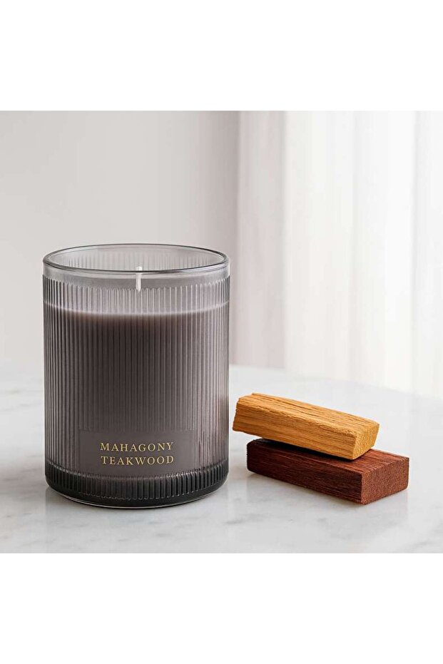Mahagony-teakwood Jar Candle 220gm