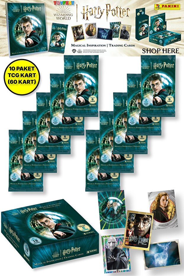 Panini Harry Potter Collectable Trading Card - 10 Packs (60 Cards)
