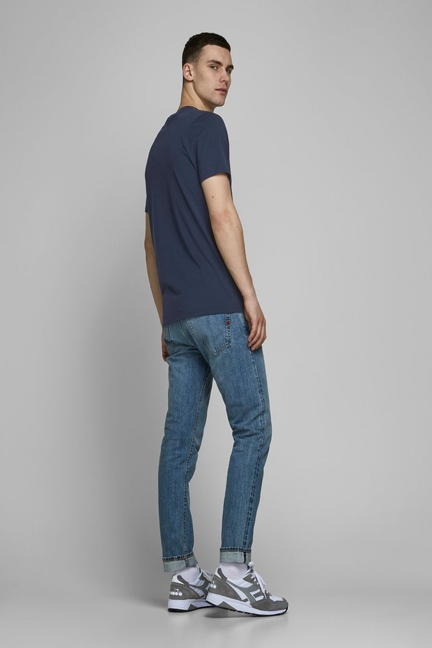 JJEORGANIC BASIC TEE SS O-NECK NOOS كحلي - 2