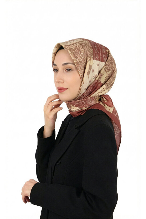بلاط خليط نمط Twill وشاح حريري - 2