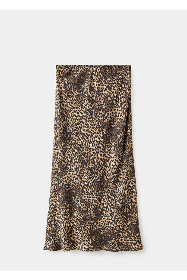Leopard print satin skirt - 3