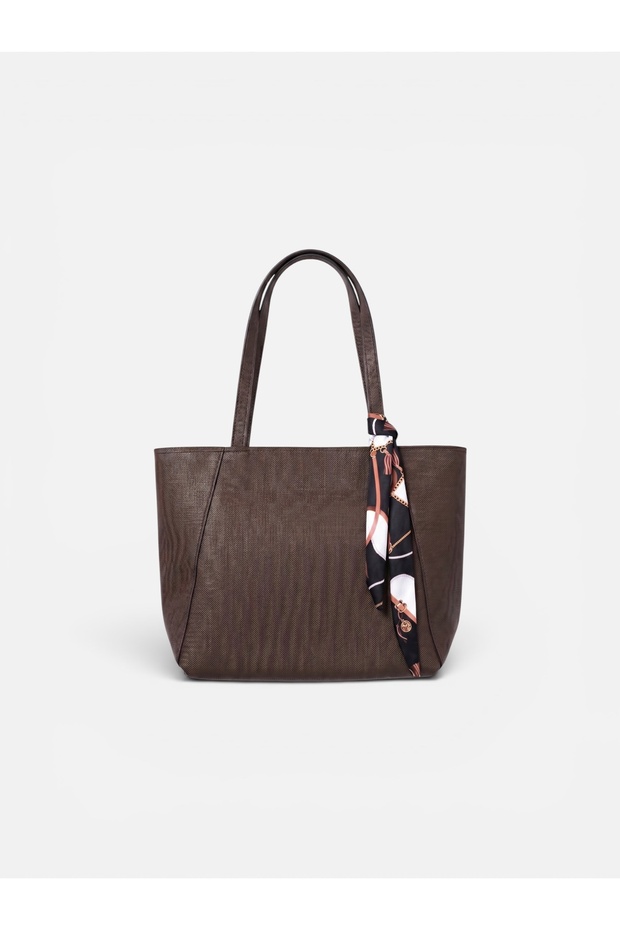 Large Size Lacost Leather Scarf Hand and Shoulder Bag with Gift