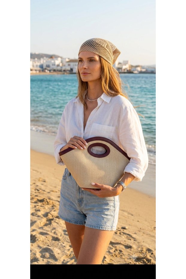 Beige Wicker Trend Fashion Women's Hand and Shoulder Bag