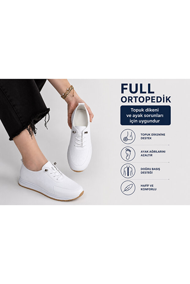 Orthopedic Sole, Soft and Comfortable Everyday Women's Leather-Length Laser Ballet Flats