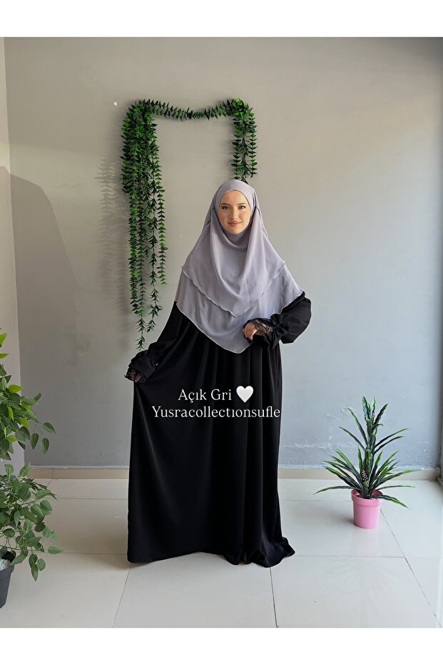 حجاب شيفون متوسط الطول سوفليه
