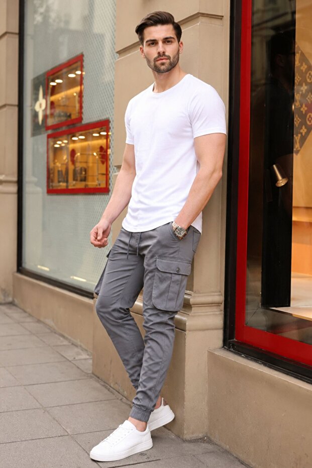 Smoked Slim Fit Jogger Trousers 5740