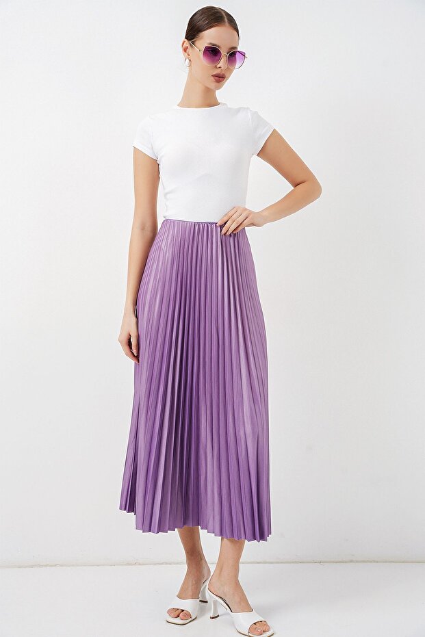 Bdart Pleated High Waist Maxi Skirt