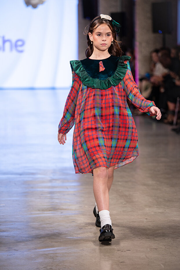 Checkered Chiffon Dress