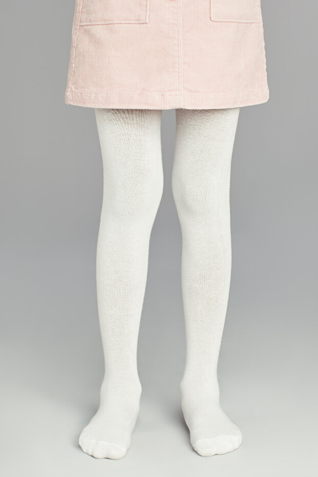 Girl's Pretty Extra Cotton Burgundy Pantyhose