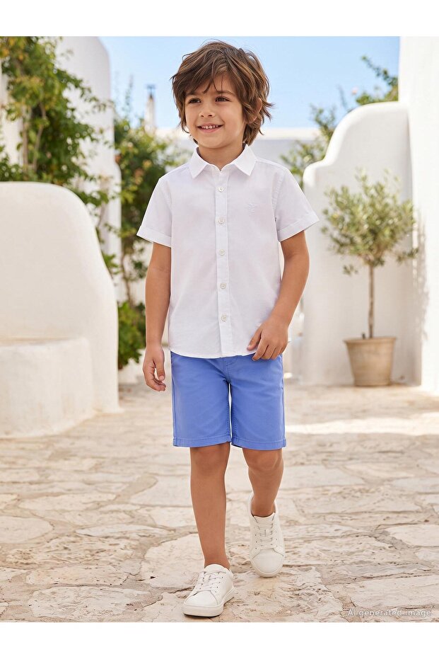 Basic 5 Pocket 2-5 Years Old Capri - Blue