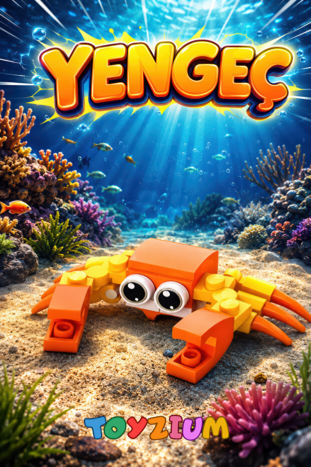 Crab Ocean Creatures Building Block Toy (29 Pieces) – Mini Ocean Animal Model Building Set