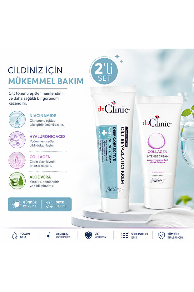 Deep Skin Whitening Cream and Collagen Intensive Cream