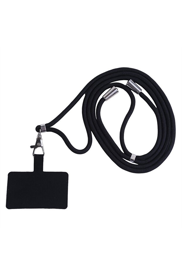 black 150cm Adjustable Phone Lanyard Strap Universal Mobile Phone Hanging Rope Neck Straps Anti-lost