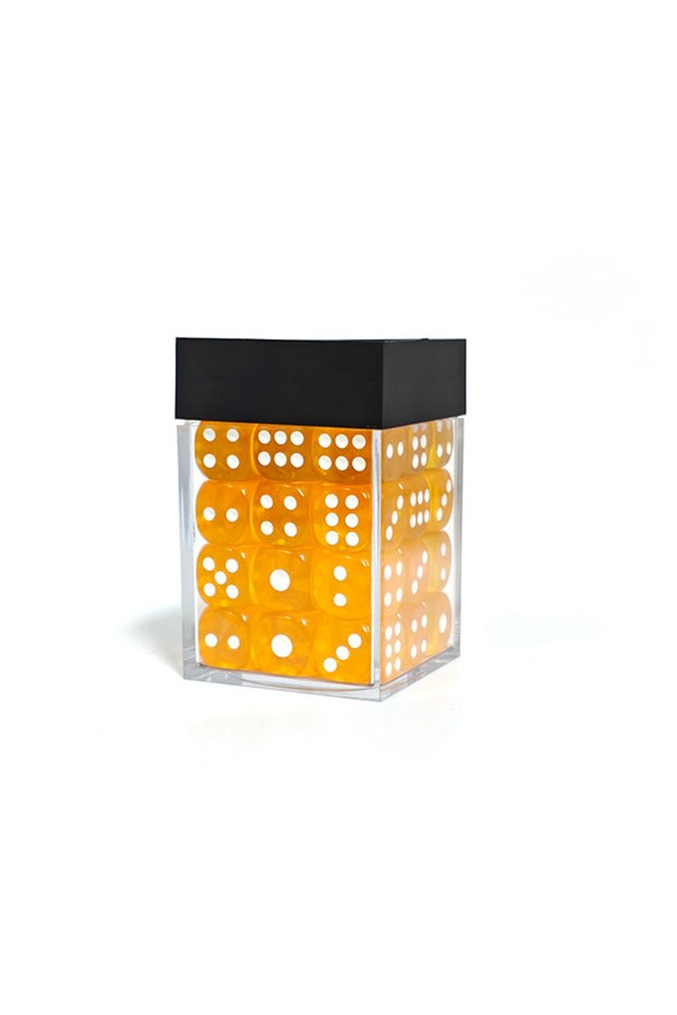 HSD108 36Pcs/set Acrylic 12MM D6 Dot Dice Multi-Color Transparent Round Corner Games Dice for Bar KT