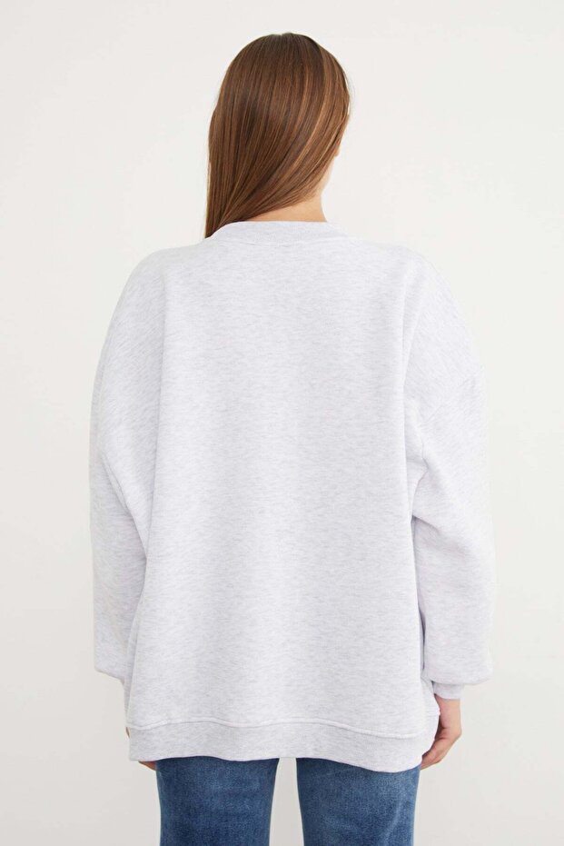 3 Thread Basic Oversize Sweatshirt - 5