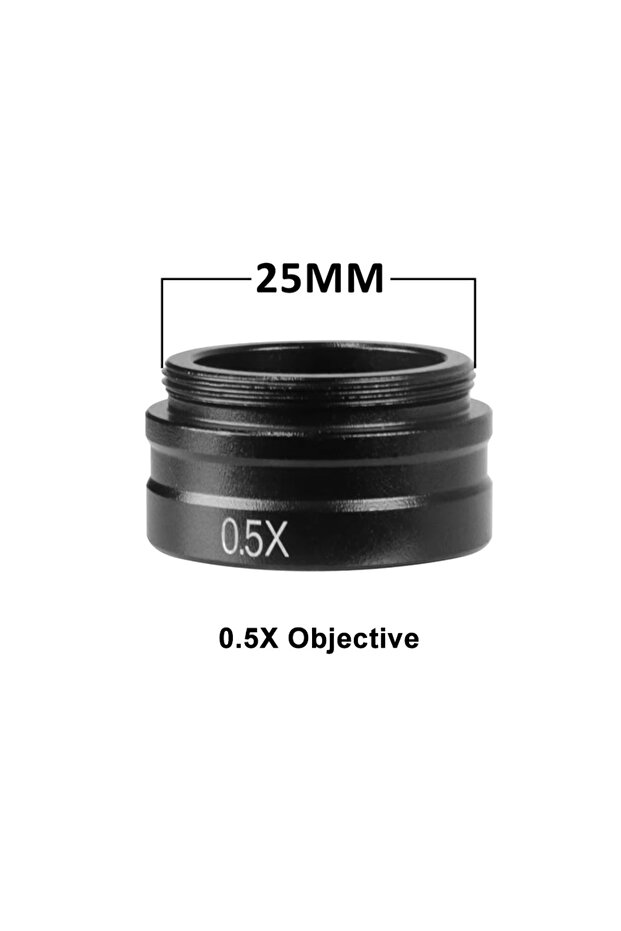 0.5X Objective YIZHAN 0.5X Auxiliary Barlow Lens Objective 150X C-mount Zoom Lens 25mm Focus Field O