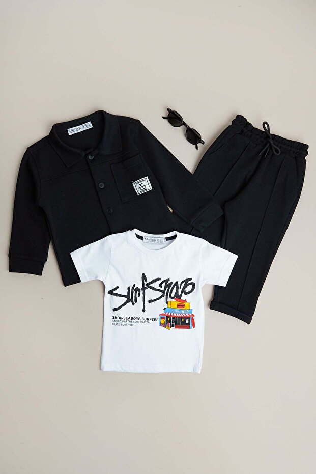 100% Cotton, Printed 3-Piece Boys' Set