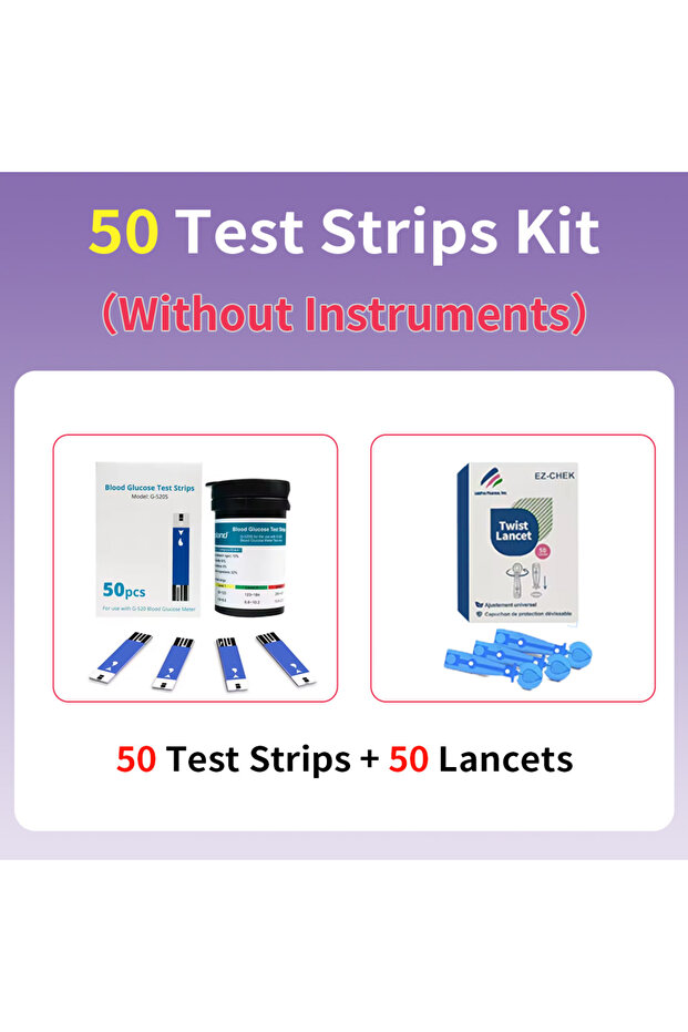 50pcs test strip kit Blood Glucose Meter Diabetes Testing Kit Diabetes Lancet Machine Glucometer wit