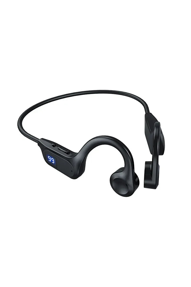 Black Bone Conduction Sport Headphone Wireless Earphone Bluetooth-Compatible Headset Hands-free with