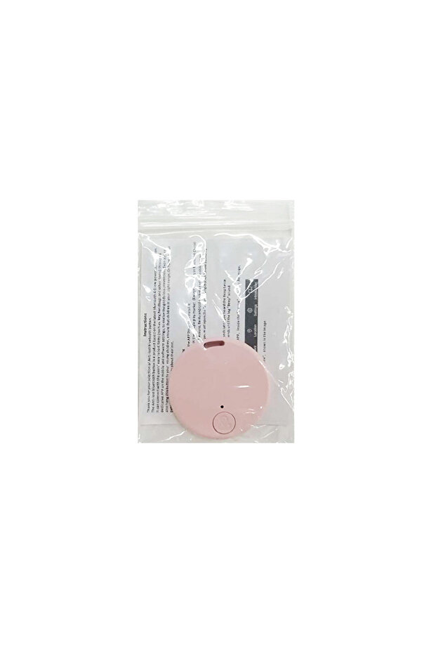 Pink-A Mini GPS Mobile Bluetooth 5.0 Tracker Anti-Lost Device Round Anti-Lost Device Pet Kids Bag Wa