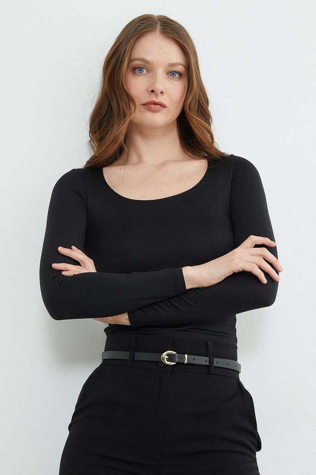 Basic Square Neck Blouse - 3