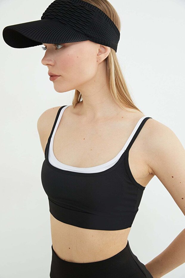 Double Layer Look-Through Covered Scuba Bustier