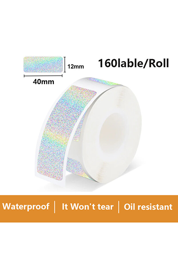 12x40mm 1PK Thermal Paper Self Adhesive Sticker for Marklife P15 P12 P11 D30 Q30 Label Printer Mulit