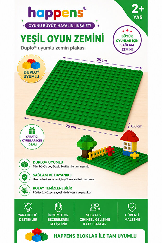 10460 Dublo Green Plate (Floor) - Dublo Green Floor 10460 - 25Cmx25Cm Dimensions