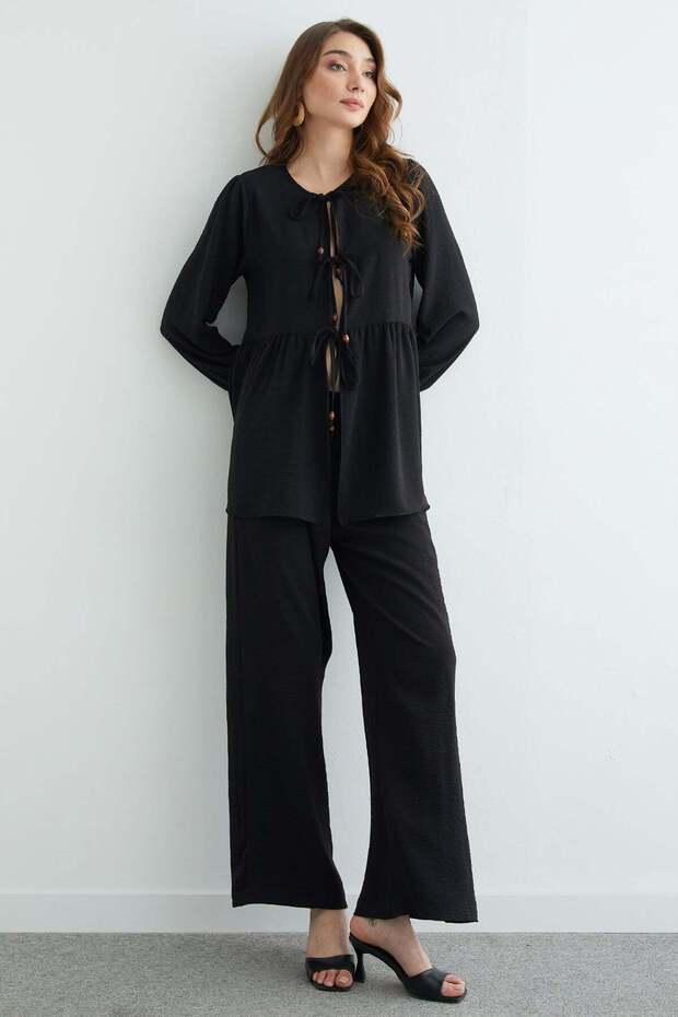 Fullamodest Front Tie Ayrobin Kimono 2-Piece Set