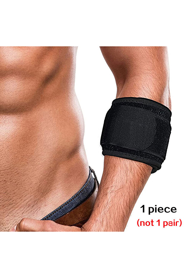 1 PCS Black 1 PCS Tennis Elbow Braces for Tendonitis,Golfer's Elbow Forearm Brace Straps and Compres