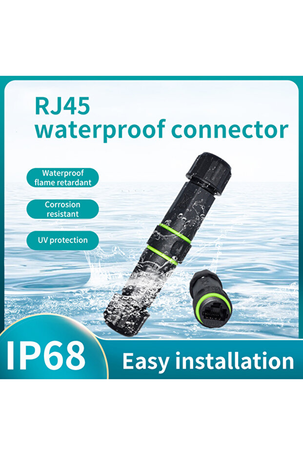 YPM16-CAT6-A موصل إرساء RJ45 لشبكة إيثرنت مباشرة ومقاومة للماء IP67 موصل خارجي