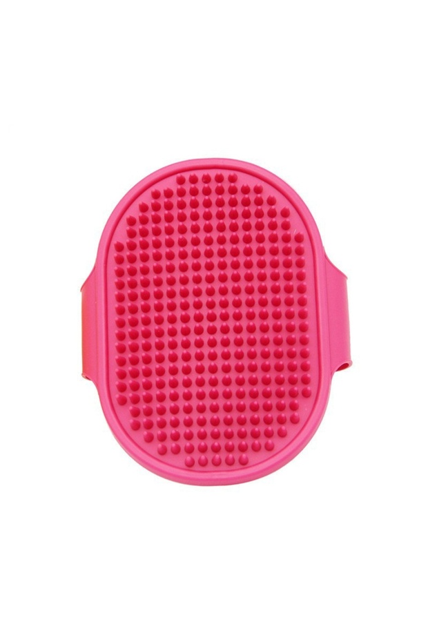 Rose Red Soft Pet Bath Brush Comb - Cat Dog Grooming Massage Glove Fur Removal Tool for Cats And Do