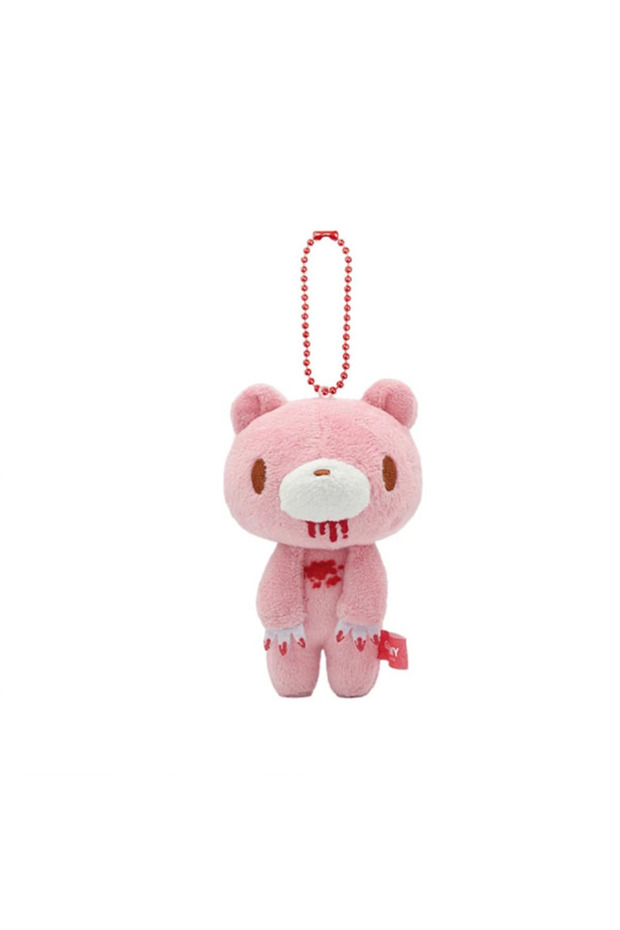 Blood Bear 12Cm Pink Bear Plush Pendant Toy Bloodthirsty Pink Bear Soft Toy Cute Teddy Toy St