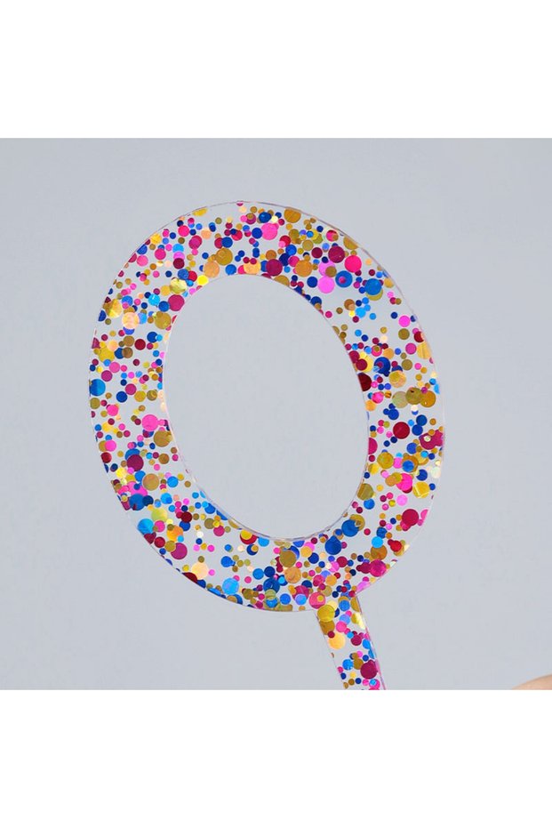 Length 16cm 6.29in Acrylic 0 3.4 inch Acrylic Number Cake Topper Colorful Glitter Digital 0-9 for Ki