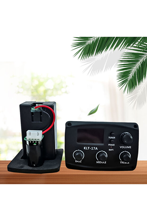 KLT-17A Acoustic Guitar EQ Preamp 70*48mm with Digital Procedding Tuner 3 Band EQ Equalizer with ...