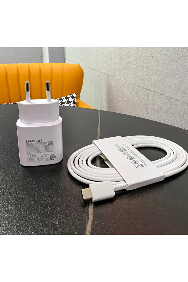 EU White 1.8M Cable PD 25W Super Fast Charger For A 56 55 54 A35 36 34 26 16 15 S 25 24 23
