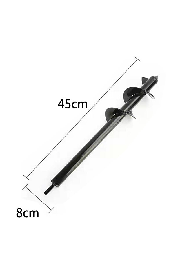8x45cm Drill Head for Digging Hole for Garden Planting Farm Agricultural Spiral Drill Bit Loose Soil