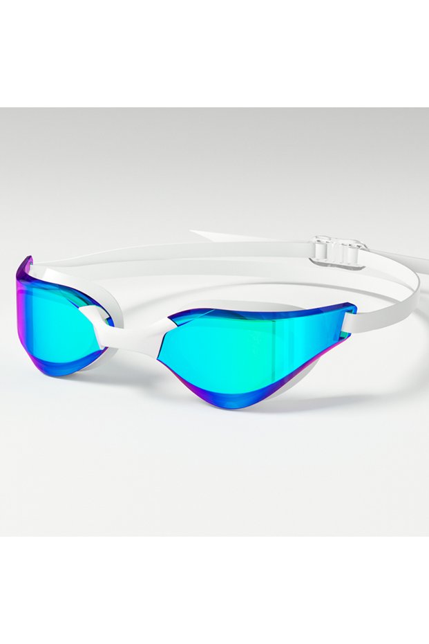 Blue Professional Adult Racing Swim Goggles - High Definition, Waterproof, Anti-Fog, Wide-Angle Lens