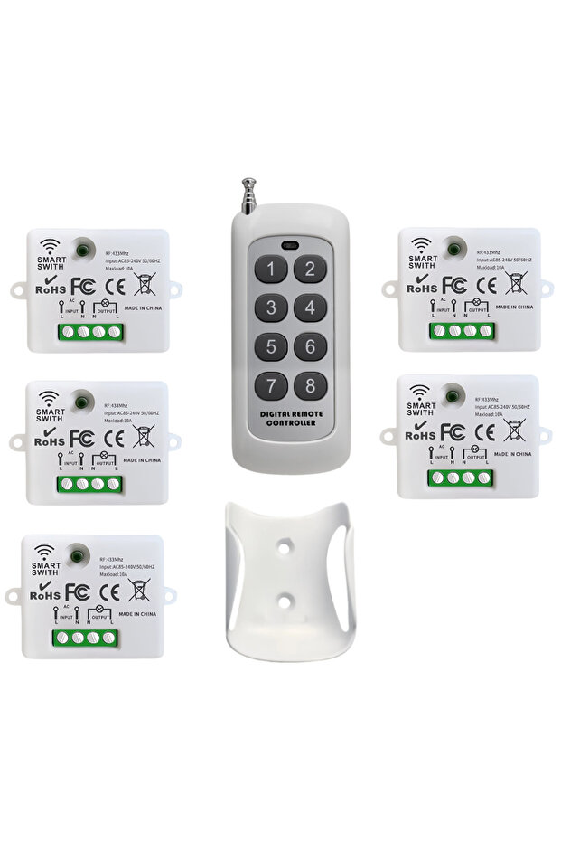 5RC 1B Mini Wireless Smart Light Switch with Remote Control 1000M Distance 433 Mhz RF Relay Receiver